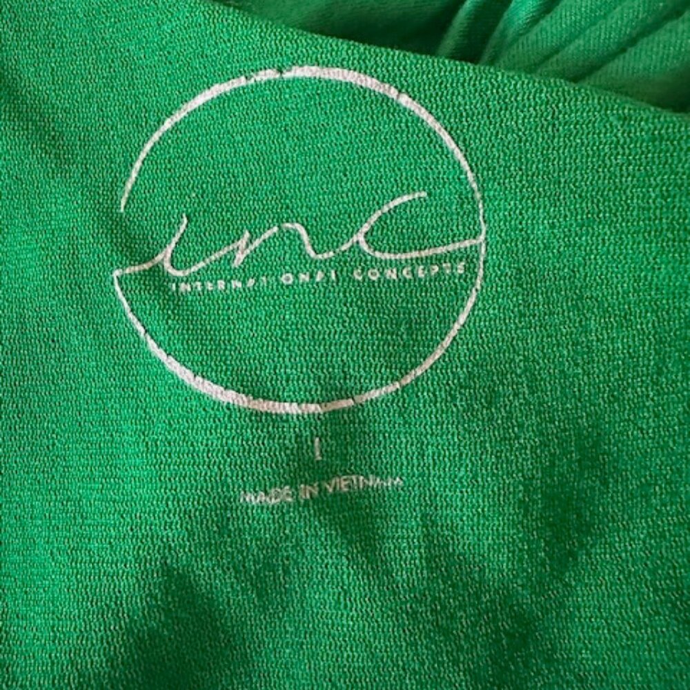 INC Elegant Green One-Shoulder Body-Con Dress 8549 NWT Boutique - Picture 9 of 10